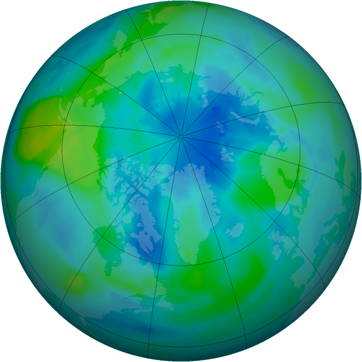 Arctic ozone map for 23 September 2011